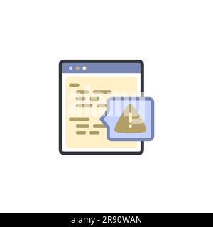 Errore di debug degli avvisi: Identificazione e correzione degli errori per migliorare le prestazioni Illustrazione Vettoriale