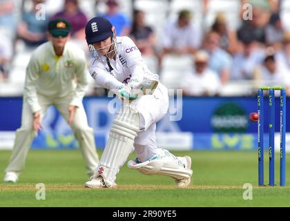 Trent Bridge Cricket Stadium, Nottingham, Regno Unito. 23 giugno 2023. Inghilterra Ladies contro Australia Ladies nella partita Ashes Cricket test. Heather Knight (capitano d'Inghilterra) in battuta. Immagine: Mark Dunn/Alamy Live News Foto Stock