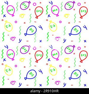 Senza cuciture vettore sfondo sole, cuore, stelle, fiori, labbra, romantico, valentine, infantile. vettore eps10 Illustrazione Vettoriale