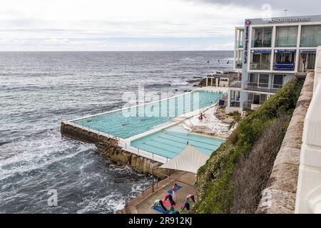 La piscina Bondi Iceberg a Bondi Beach, Sydney Australia. Foto Stock