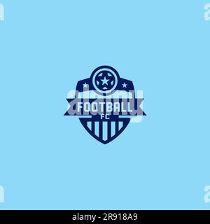 Logo Foot Ball Club semplice. Logo Soccer Emblem Illustrazione Vettoriale