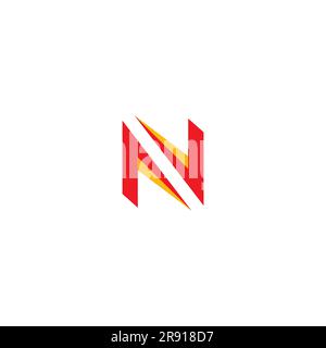 Logo lettera N. N Logo astratto Illustrazione Vettoriale
