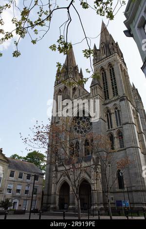 La facciata della Cattedrale di Truro in Cornovaglia. Foto Stock