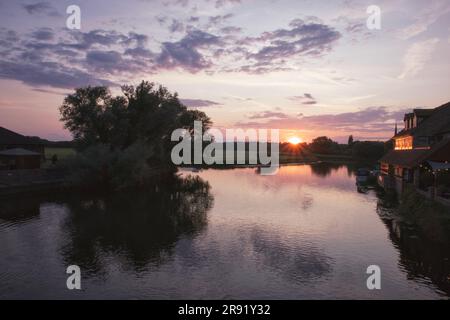 Regno Unito, Cambridgeshire - St Ives at Sunset Foto Stock