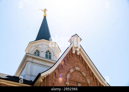 Tempio del centro città di Provo Foto Stock