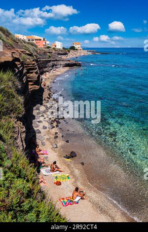 FRANCIA. HERAULT (34) CAP D'AGDE. SPIAGGE DELLA SCOGLIERA Foto Stock