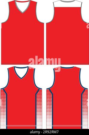 Modelli di maglie da basket Illustrazione Vettoriale