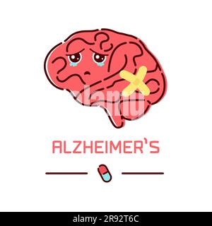 Malattia di Alzheimer, illustrazione concettuale Foto Stock
