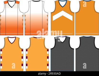 Modelli di maglie da basket Illustrazione Vettoriale