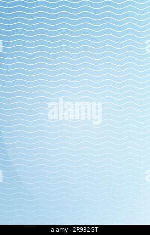 Sfondo azzurro con linee ondulate orizzontali. Illustrazione Vettoriale