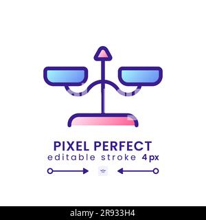 Balance scale Gradient fill icona sul desktop Illustrazione Vettoriale