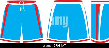 Modelli Mock Up per shorts da basket Illustrazione Vettoriale