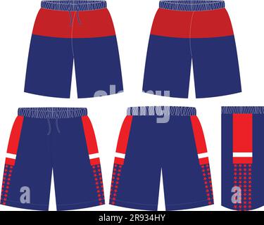 Modelli Mock Up per shorts da basket Illustrazione Vettoriale