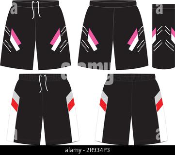 Modelli Mock Up per shorts da basket Illustrazione Vettoriale