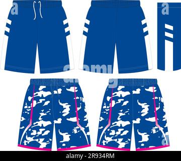 Modelli Mock Up per shorts da basket Illustrazione Vettoriale
