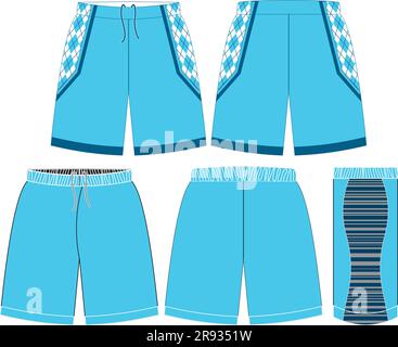 Modelli Mock Up per shorts da basket Illustrazione Vettoriale