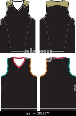 Modelli di maglie da basket Illustrazione Vettoriale