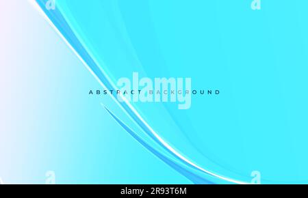 Sfondo astratto vettoriale moderno e alla moda di colore azzurro con linee ondulate. Illustrazione vettoriale Illustrazione Vettoriale