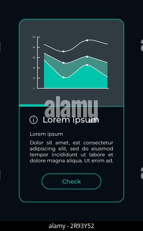 Template elemento UI diagramma aree Illustrazione Vettoriale