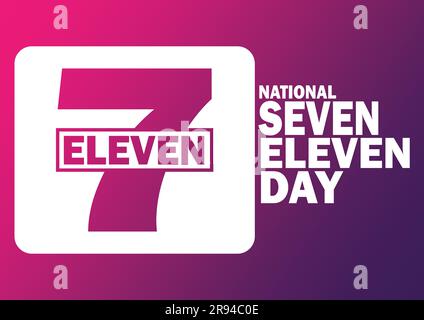 National Seven Eleven Day. Concetto di vacanza. Modello per sfondo, banner, scheda, poster con iscrizione di testo. Illustrazione vettoriale. Illustrazione Vettoriale