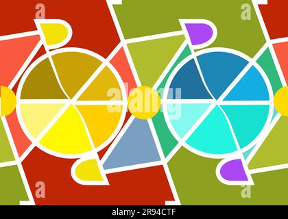 bici da strada, illustrazione vettoriale in stile astratto contemporaneo Illustrazione Vettoriale