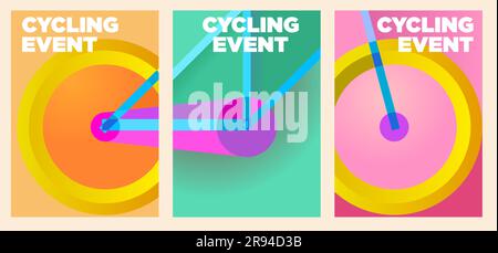 bici da strada, illustrazione vettoriale in stile astratto contemporaneo Illustrazione Vettoriale