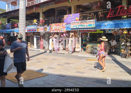 Fifth Avenue Shopping Playa del Carmen Yucatan Messico Foto Stock