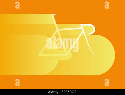 bici da strada, illustrazione vettoriale in stile astratto contemporaneo Illustrazione Vettoriale