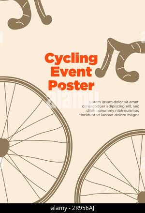 poster degli eventi ciclistici. illustrazione vettoriale di stile astratto Illustrazione Vettoriale