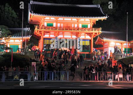 Santuario Yasaka di Capodanno Foto Stock