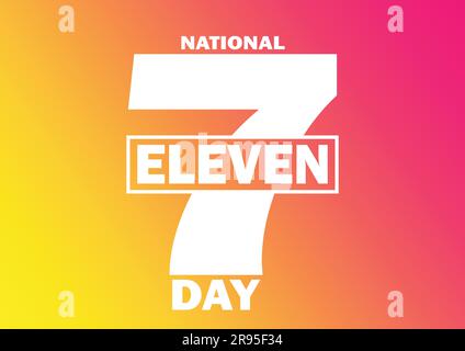 National Seven Eleven Day. Illustrazione vettoriale adatta per biglietti d'auguri, poster e banner. Illustrazione Vettoriale
