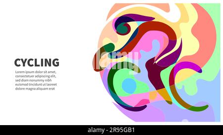 bici da strada, illustrazione vettoriale in stile astratto contemporaneo Illustrazione Vettoriale