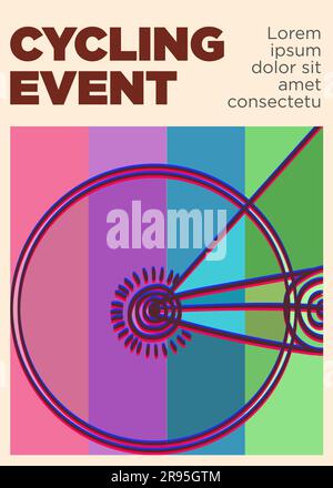 bici da strada, illustrazione vettoriale in stile astratto contemporaneo Illustrazione Vettoriale