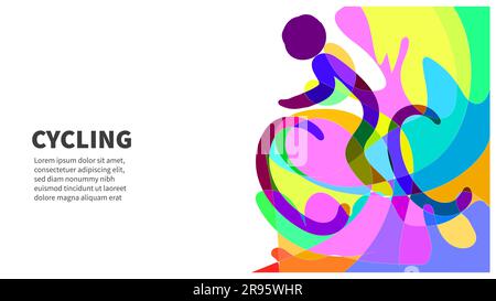 bici da strada, illustrazione vettoriale in stile astratto contemporaneo Illustrazione Vettoriale