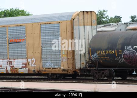 Vettori ferroviari del Nord America, Messico, Stati Uniti e Canada a Dallas Foto Stock