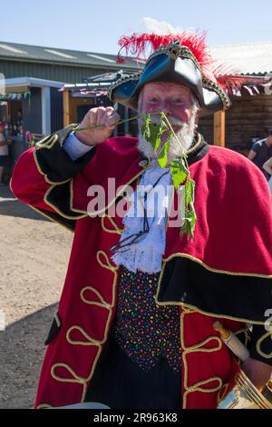 Bridport, Dorset. 24 giugno 2023. World Nettle Eating Contest. Tenuto presso la Dorset Nectar Cider Farm, Bridport, Dorset. Crediti: Steve Davey/Alamy Live News Foto Stock