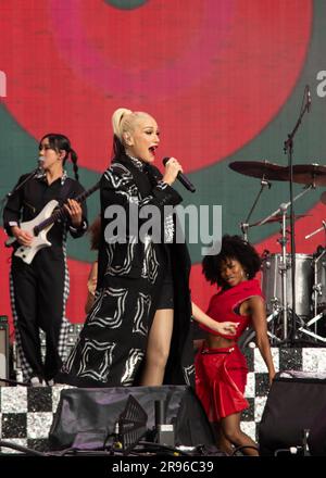 Londra, Regno Unito, 24 giugno 2023. Gwen Stefani si esibisce dal vivo al BST Summertime Festival di Hyde Park, supportando Pink. Cristina Massei/Alamy Live News Foto Stock