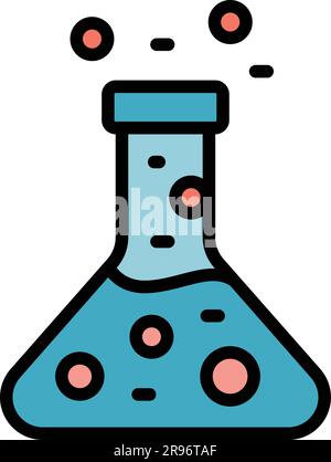 Icona matraccio per prodotti chimici regolamentati. Icona vettoriale per matracci di prodotti chimici regolamentati per la progettazione di nastri isolata su sfondo bianco piatto Illustrazione Vettoriale