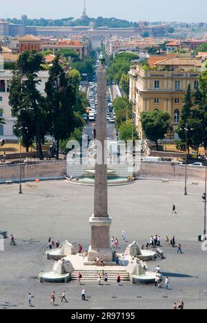 Obelisco egiziano, Piazza del popolo, Roma, Lazio, Italia Foto Stock