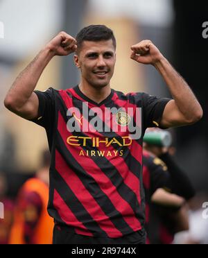 Rodrigo 'Rodri' di Man City durante la partita di Premier League tra Fulham e Manchester City al Craven Cottage, Londra, Inghilterra il 30 aprile 2023. PH Foto Stock