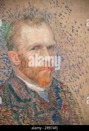 Van Gogh autoritratto al Museo Van Gogh di Amsterdam. Foto Stock