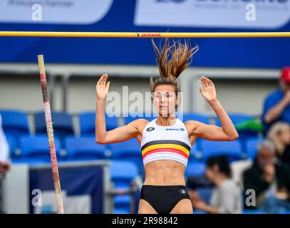 Chorchow, Polonia. 24 giugno 2023. Elien Vekemans raffigurato in azione durante gli European Athletics Team Championships, a Chorchow, Slesia, Polonia, sabato 24 giugno 2023. Il Team Belgium partecipa alla prima divisione dal 23 al 25 giugno. BELGA PHOTO THOMAS WINDESTAM Credit: Belga News Agency/Alamy Live News Foto Stock