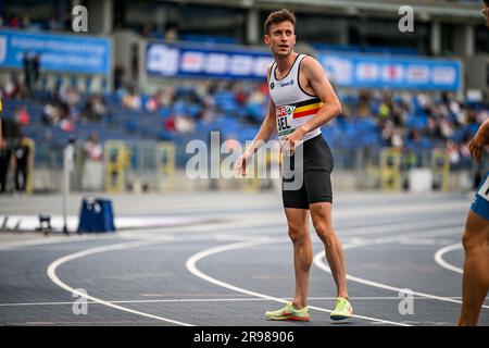 Chorchow, Polonia. 24 giugno 2023. Il belga Stijn Baeten raffigurato in azione durante i Campionati europei di atletica a squadre, a Chorchow, Slesia, Polonia, sabato 24 giugno 2023. Il Team Belgium partecipa alla prima divisione dal 23 al 25 giugno. BELGA PHOTO THOMAS WINDESTAM Credit: Belga News Agency/Alamy Live News Foto Stock