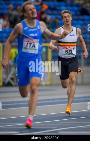 Chorchow, Polonia. 24 giugno 2023. Il belga Julien Watrin nella foto in azione durante i Campionati europei di atletica a squadre, a Chorchow, Slesia, Polonia, sabato 24 giugno 2023. Il Team Belgium partecipa alla prima divisione dal 23 al 25 giugno. BELGA PHOTO THOMAS WINDESTAM Credit: Belga News Agency/Alamy Live News Foto Stock