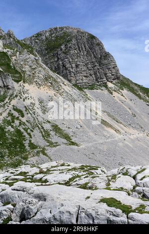 Monte Meta e passo dei Monaci nel Parco Nazionale d'Abruzzo Lazio e Molise, Parco Abruzzo, Molise Foto Stock