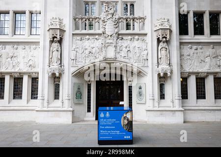 Una visione generale della Corte Suprema di Westminster, Londra. Immagine scattata il 22 giugno 2023. © Belinda Jiao jiao.bilin@gmail.com 07598931257 https:// Foto Stock