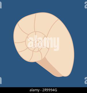 Shell a spirale vettoriale Illustrazione Vettoriale