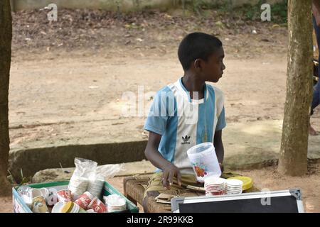 traibal boy birvum west bengal Foto Stock