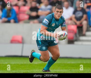 Eccles, Regno Unito. 25 giugno 2023. Brad o'Neill n. 22 dei Wigan Warriors durante il Betfred Super League Round 16 Match Salford Red Devils vs Wigan Warriors all'AJ Bell Stadium, Eccles, Regno Unito, 25 giugno 2023 (foto di Steve Flynn/News Images) ad Eccles, Regno Unito il 25/6/2023. (Foto di Steve Flynn/News Images/Sipa USA) credito: SIPA USA/Alamy Live News Foto Stock