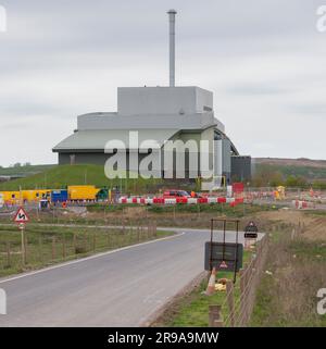 Greatmoor EFW power station, un impianto di produzione di energia elettrica mediante incenerimento di rifiuti non riciclabili, Buckinghamshire, Inghilterra Foto Stock